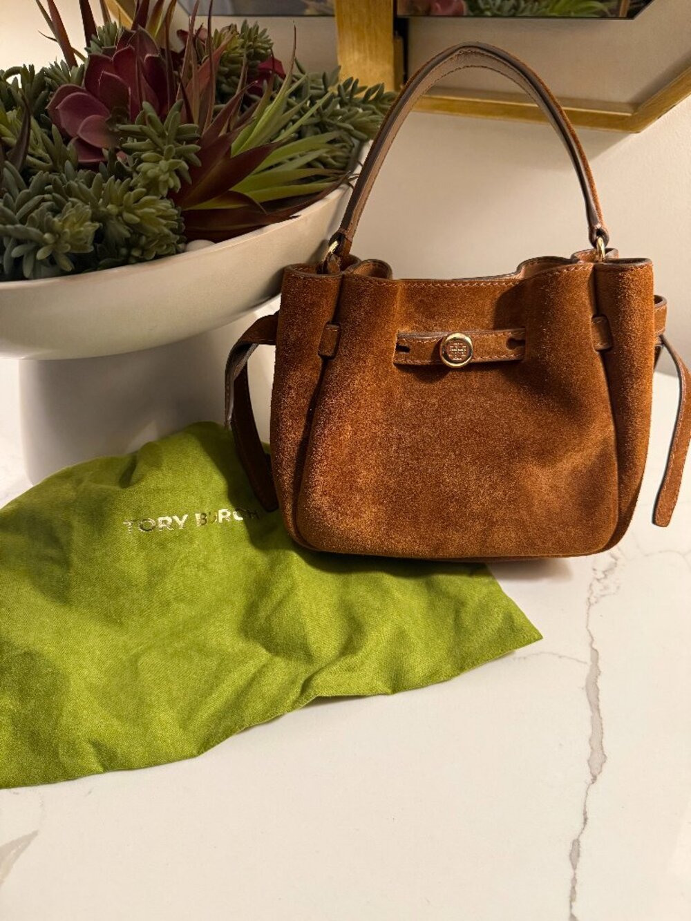 Mini Romy Suede Bucket Bag
